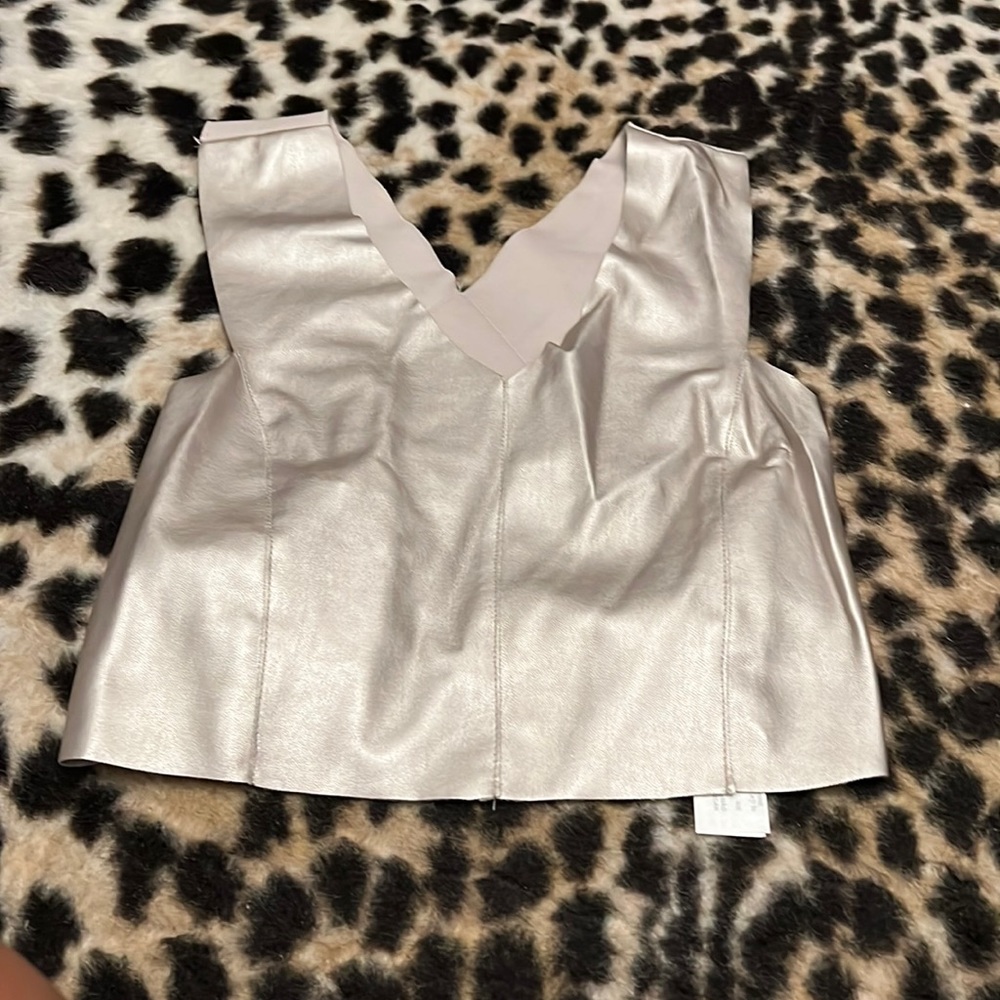 Zara pearly pink top
